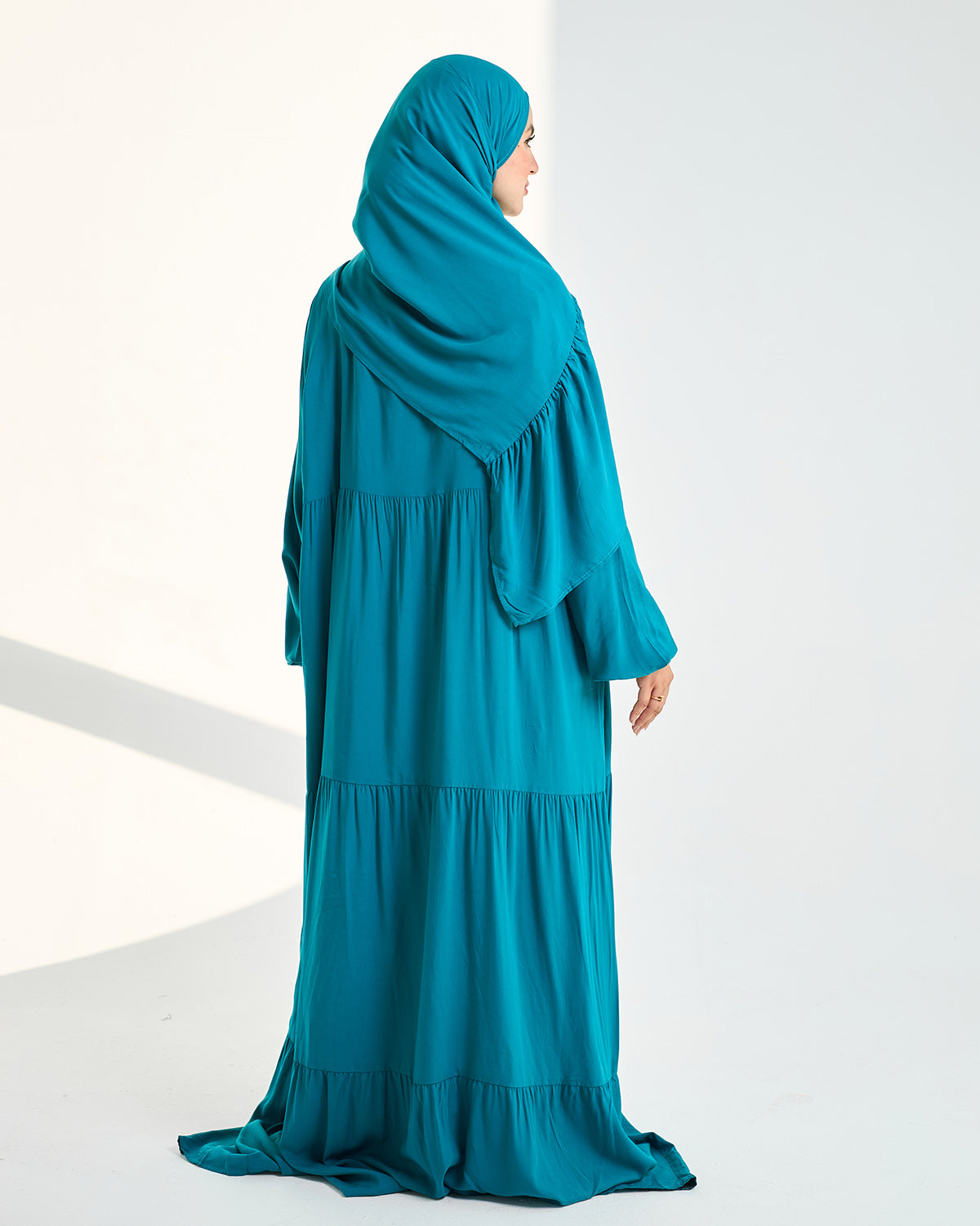 Bright Teal Dress Essdal - Viscose Cotton