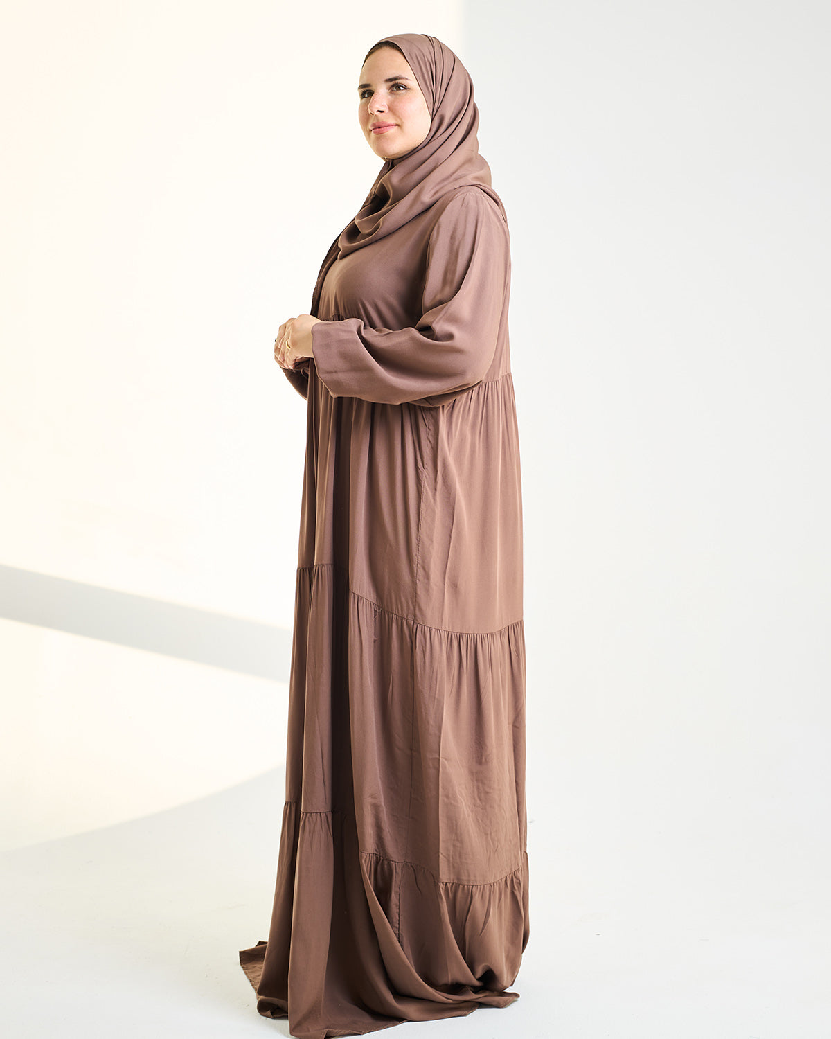 Coffee Dress Essdal-Viscose Cotton