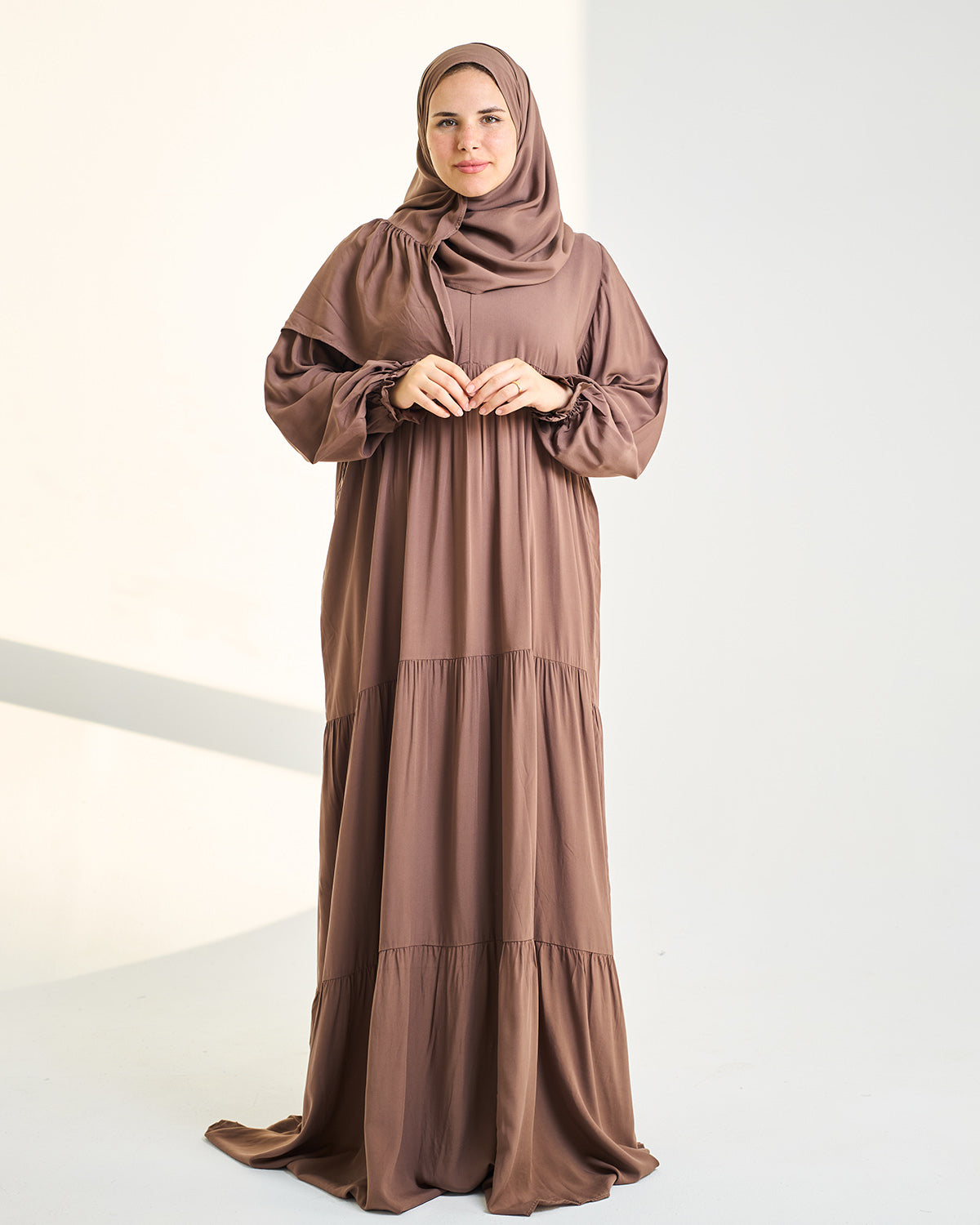Coffee Dress Essdal-Viscose Cotton