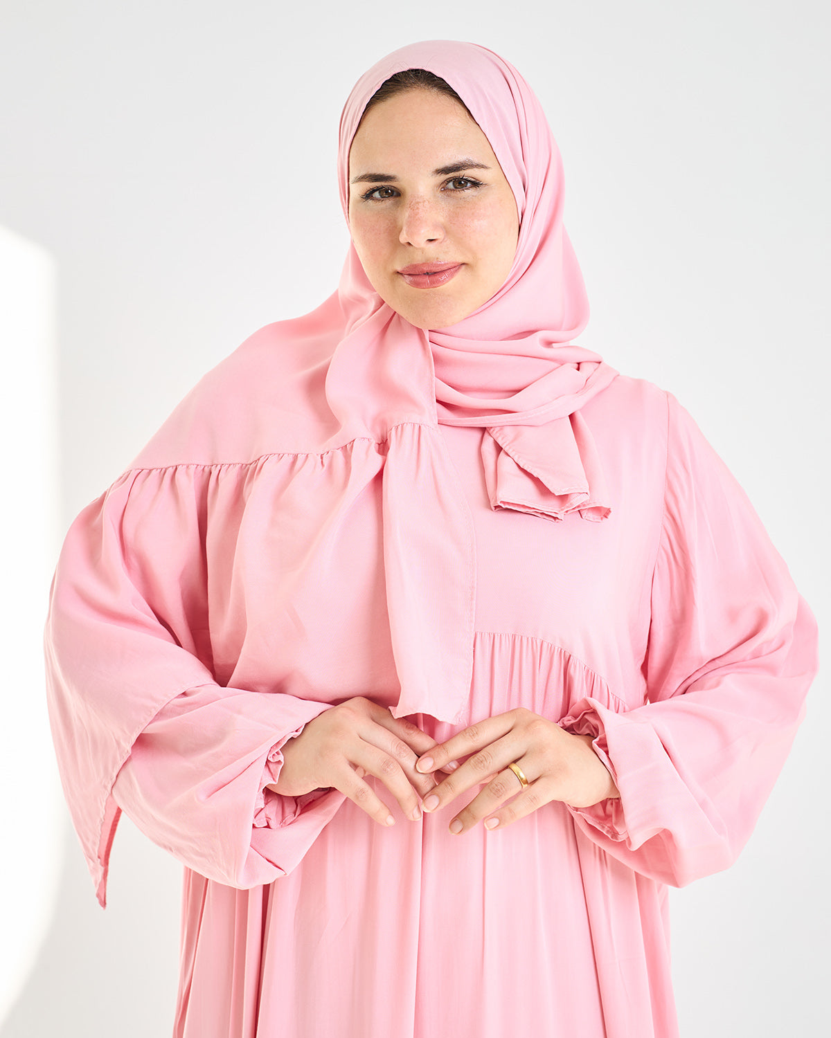 Baby Pink Dress Essdal-Viscose Cotton