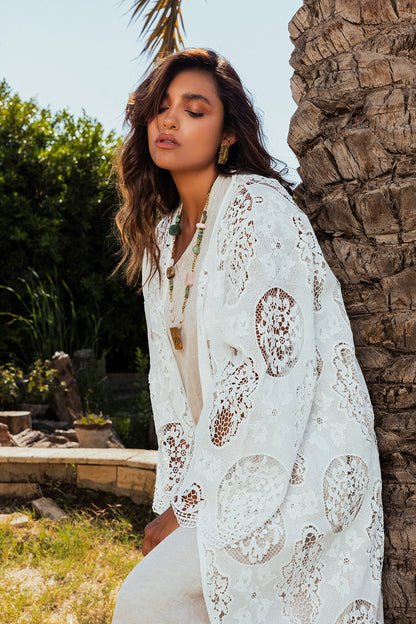 Ophelia Cream Joubert kimono white