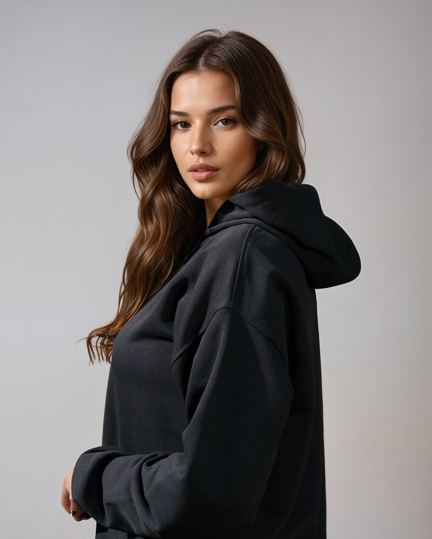 Everyday High and Low Hoodie-Black