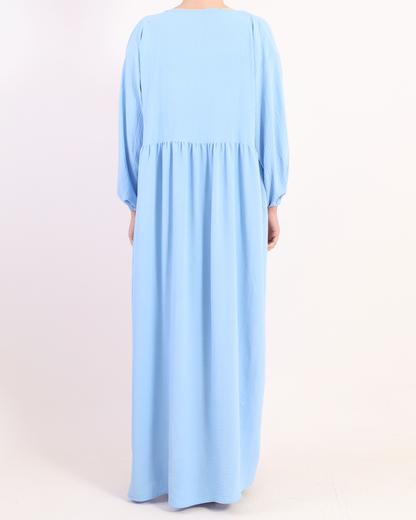 Baby Blue French Abaya - Elegant and Comfortable