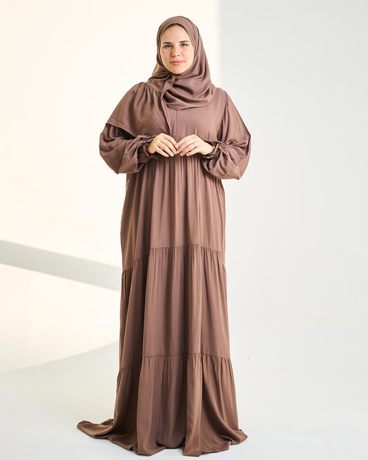 Coffee Dress Essdal-Viscose Cotton